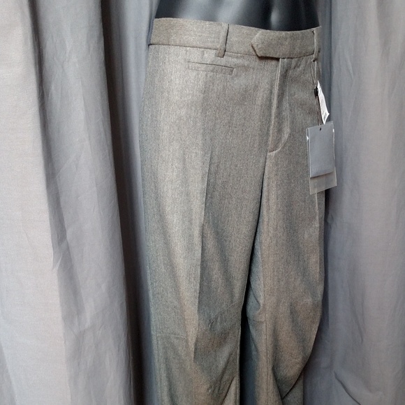 ALEXANDER MCQUEEN Men's Gray Wool Pants/Flat Front - Picture 3 of 8